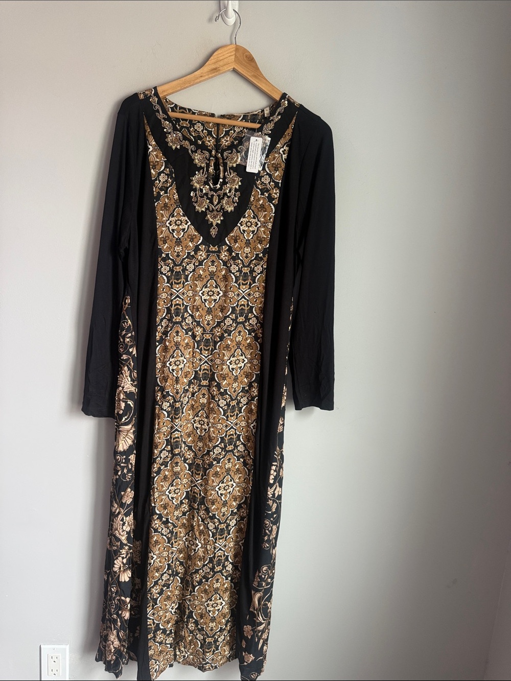 NEW Soft Surroundings Priska Maxi dress in Autumn Tile Boho Artsy XL - Picture 2 of 8